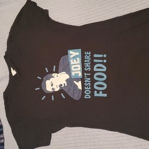 Black "Joey Doesn't Share Food" Friends Shirt
